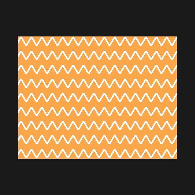 Orange and White Zigag Pattern by sigdesign