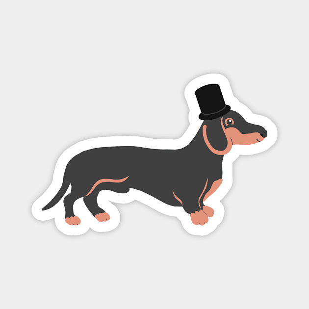 Sausage Dog Magnet by Tilly-Scribbles