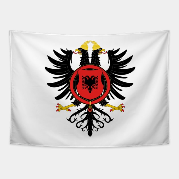 Albania Coat of Arms Tapestry by Bugsponge