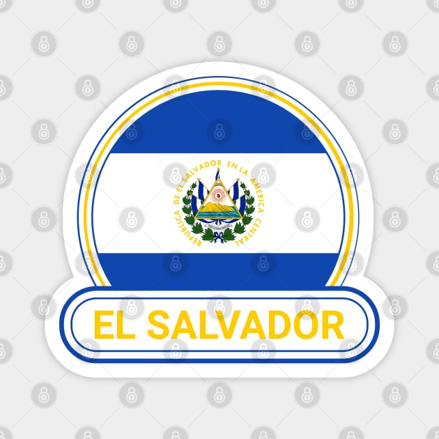 El Salvador Country Badge - El Salvador Flag Magnet by Yesteeyear