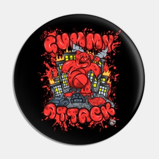 Attack of the Gummybear Red Pin