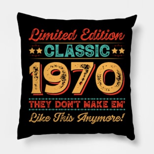 Limited Edition Classic 1970 Birthday Pillow