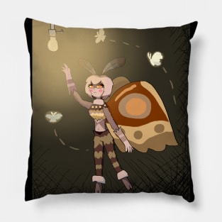 Mothwoman (amber) Pillow