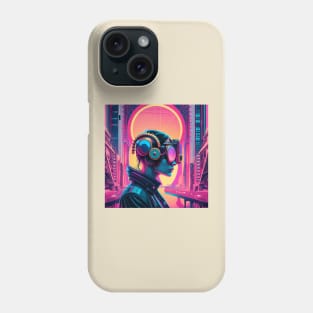 Steampunk synthwave art Phone Case