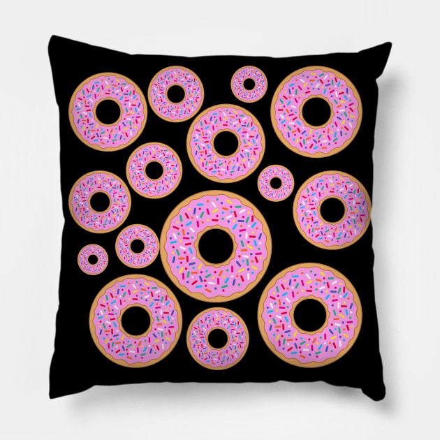 Sprinkle Doughnut Pattern Pillow by howarsfish