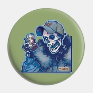 Skeleton Cheers Water Pin