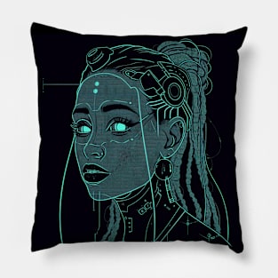 sci-fi fembot Pillow