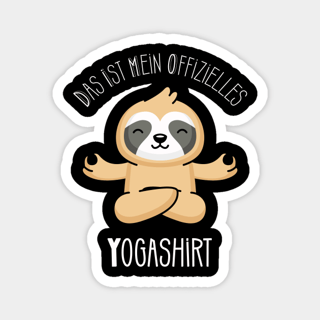 Offizielles Yogashirt Yoga Faultier Meditation Fun Magnet by Foxxy Merch