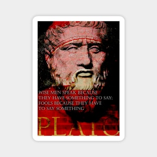 Plato Philosophical/Motivational Quote on Wisdom 1 Magnet