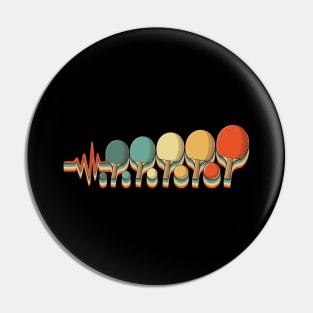 Retro Table Tennis Heartbeat Pingpong Paddle Pin