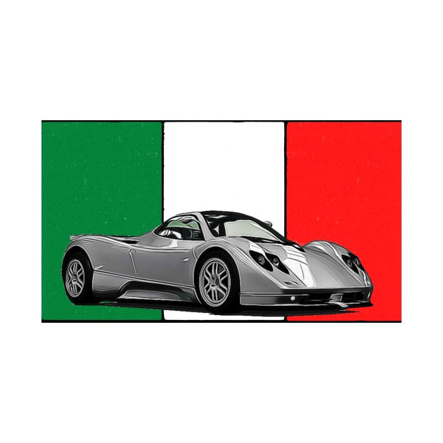 Pagani Zonda Italian Print by Auto-Prints