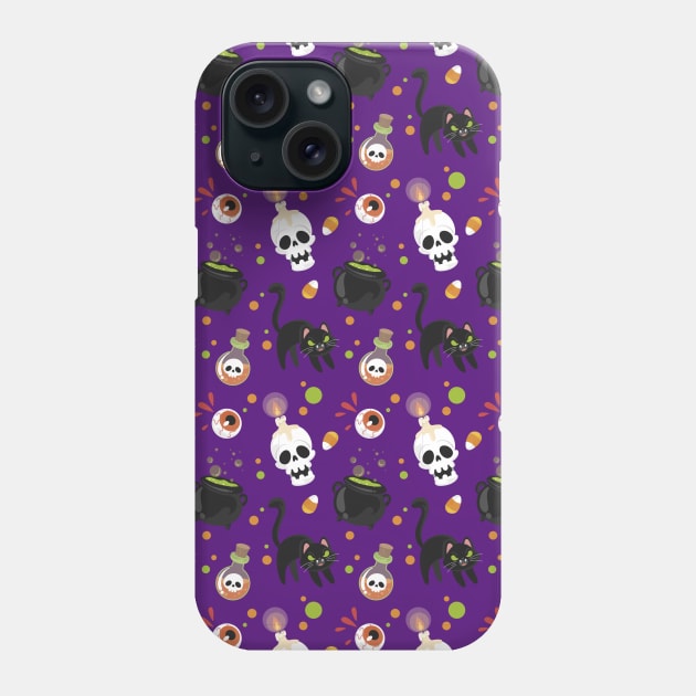 Halloween Seamless Pattern Phone Case by aquariart