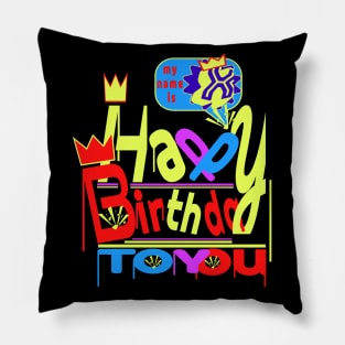 Happy Birthday Alphabet Letter (( X )) Dazzling Creative Design Pillow