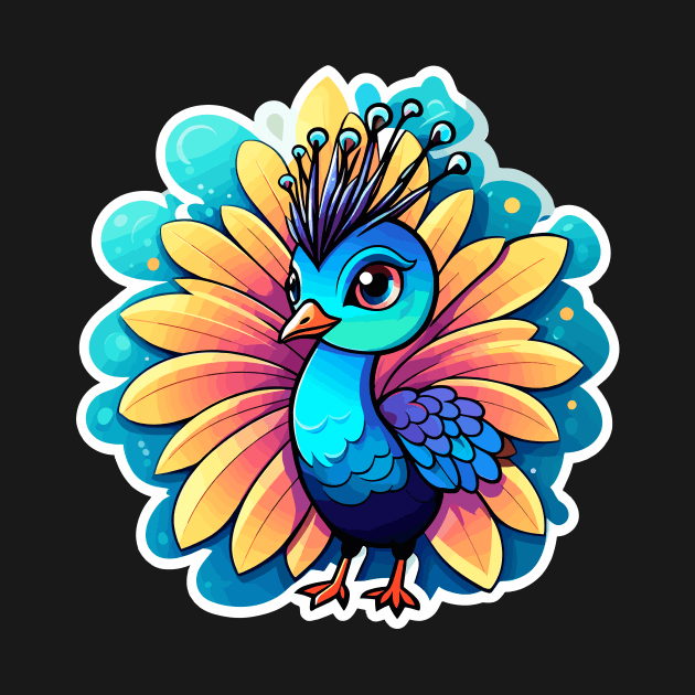 Peacock Bird Illustration by FluffigerSchuh