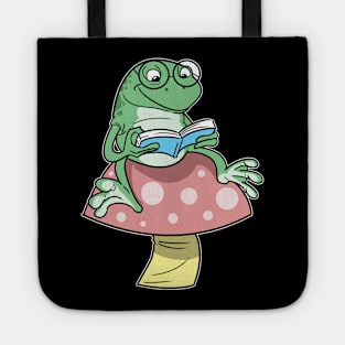 Cottagecore Aesthetic Book Frog Fairycore Tote