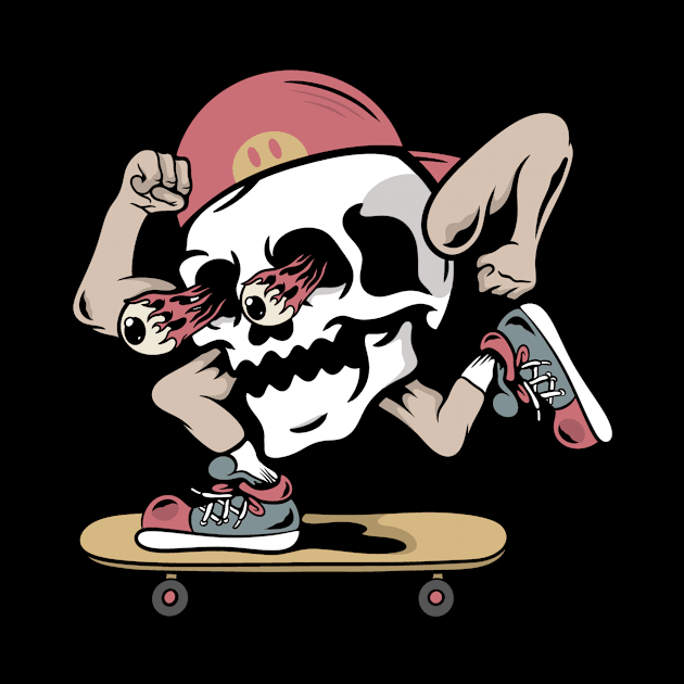 Skate and skull by gggraphicdesignnn