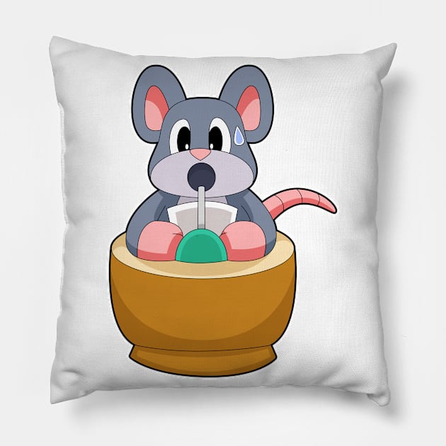 Mouse Secretary Beverage Pillow by Markus Schnabel