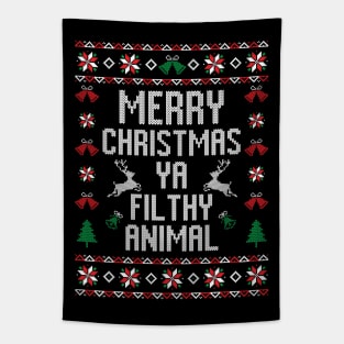 Merry Christmas Ya Filthy Animal Tapestry