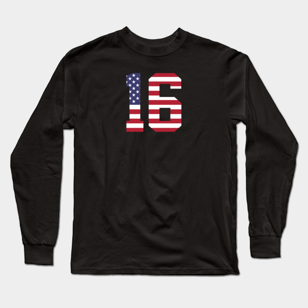 kader baan Giftig United States Number 16 - Number 16 - Long Sleeve T-Shirt | TeePublic