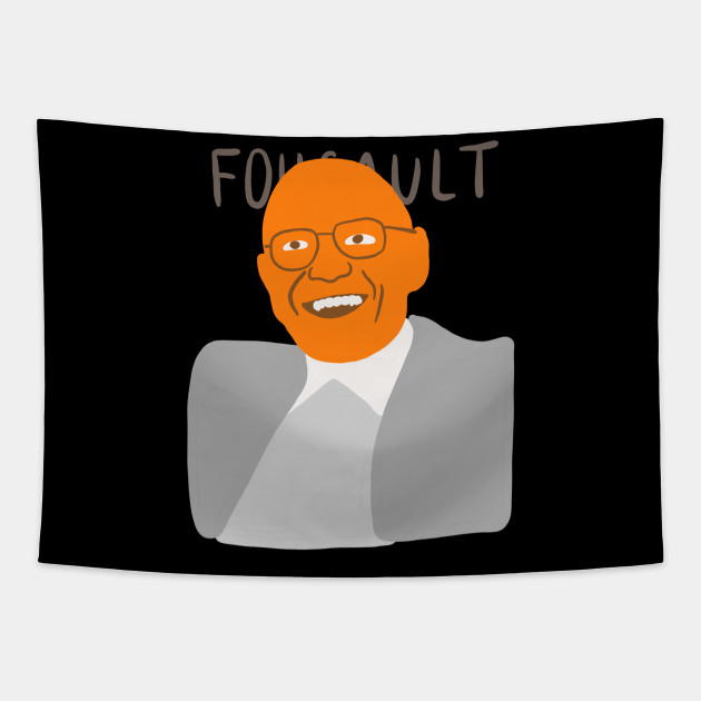 Michel Foucault Minimal Philosopher Portrait Painting Style