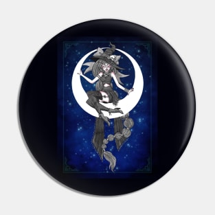 Witch in the Moon Pin