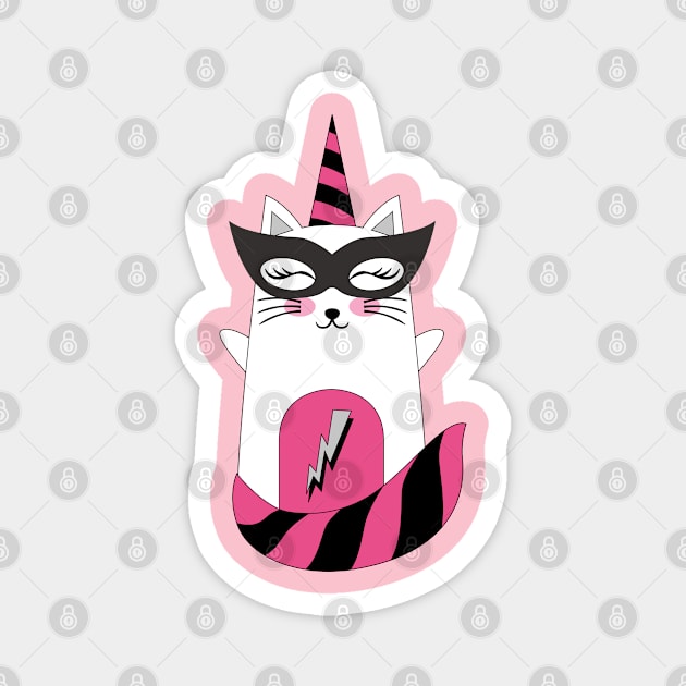 Cat Superhero Magnet by YOYtees