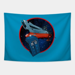 Tardis Space Battleship Yamato Tapestry