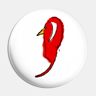 Bird red medium Pin