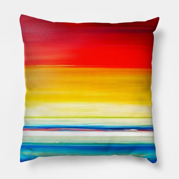 Five Elements Abstract Pillow by WISS1ArTs