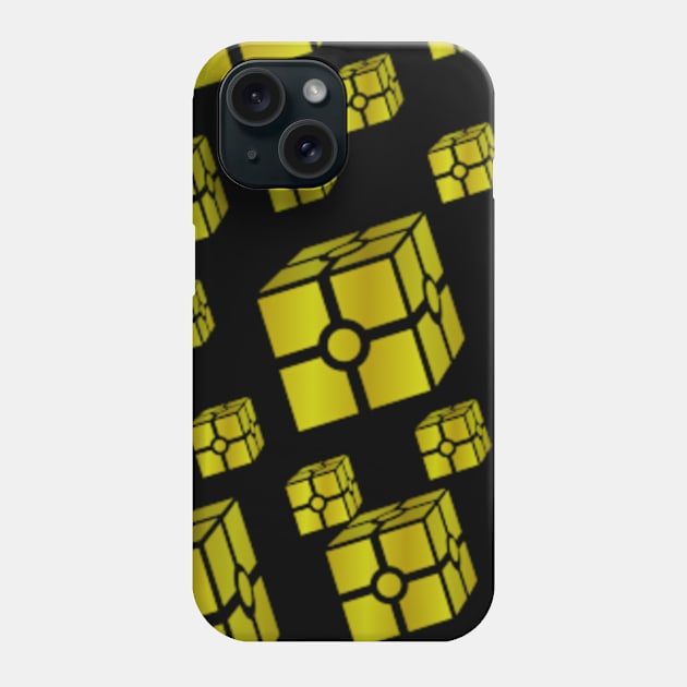 Golden Cubes Phone Case by SAMUEL FORMAS