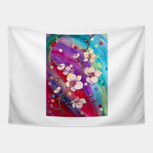 White Orchid Tapestry