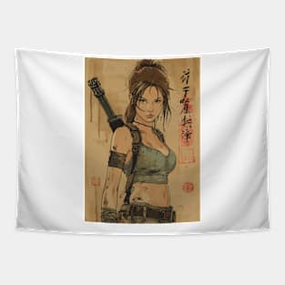 Lara Croft Tomb Raider Remastered Tapestry
