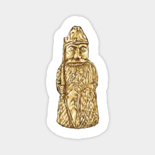 Fierce Warriors Unleashed: The Lewis Chessmen Berserker Design Magnet