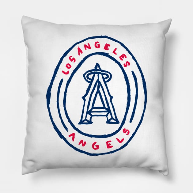 Los Angeles Angeeeels 03 Pillow by Very Simple Graph