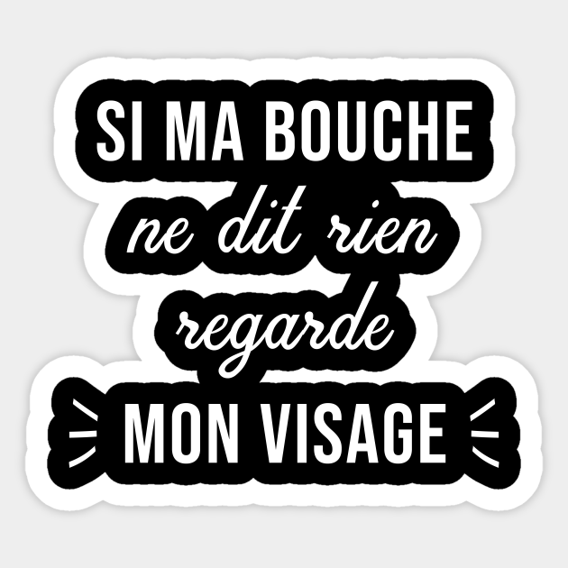 Texte Expressions Faciales Pour Femme Humoristique Mimiques Sticker Teepublic