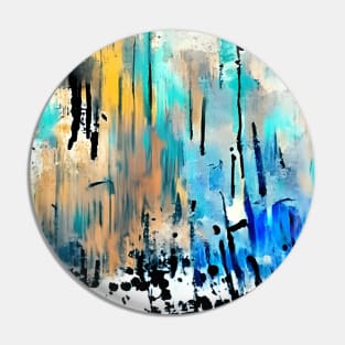 The Blue Obsession - Wearable Abstract Art Pin