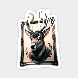 Framed Stag Hotwife Watcher Magnet