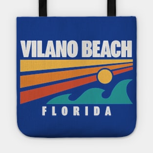 Vilano Beach Florida St. Augustine Retro Vintage Sunset Tote