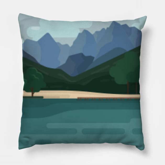 Mountain Biking Pillow by Polahcrea