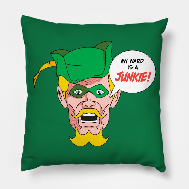 Green Arrow Pillow by BryanWestArt