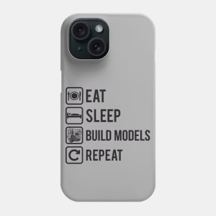 For the modeler Eat Sleep Build Models Repeat on Light Phone Case