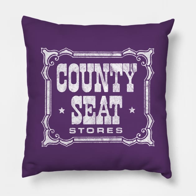 County Seat 70s Style Pillow by Turboglyde