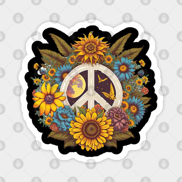 Peace Daisy Magnet by JayD World