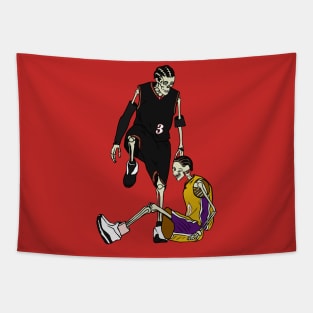 Skeleton Allen Iverson Steps Over Tyronn Lue Tapestry