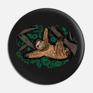 Sloth Artwork Pin