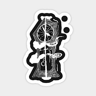 Haunted Clock (white) Magnet