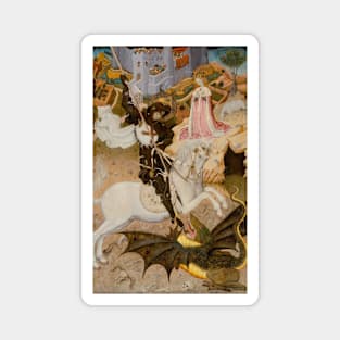 Saint George and the Dragon Medieval Painting Magnet