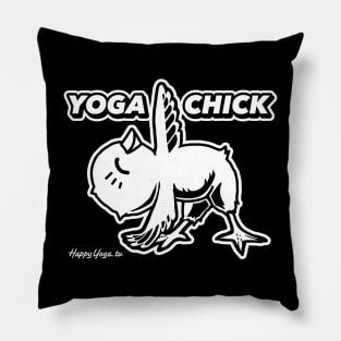 Yoga Chick | Black and White Design Pillow