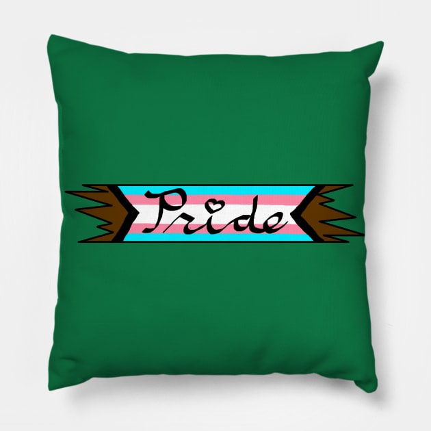 POC Transgender Pride Ribbon Pillow by HuskyWerewolf