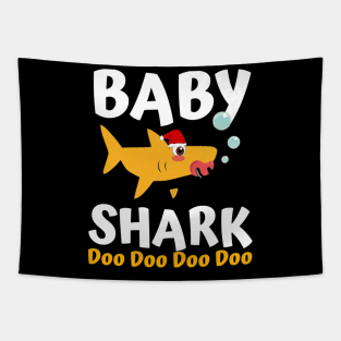Baby Shark Premium Christmas Mommy Shark Daddy Shark Tapestry